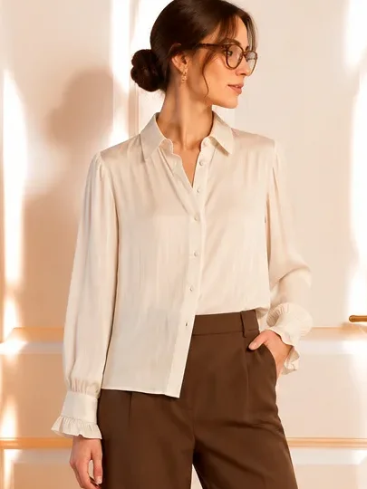 Chemisier blanc cassé – L’Armoire de Julie
