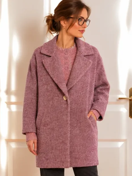 Manteau rose poudré – L’Armoire de Julie