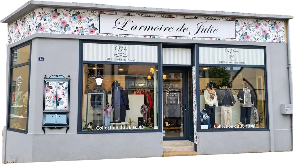 Devanture de la boutique L'Armoire de Julie à Connerré